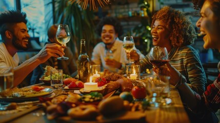 The Friends Enjoying Dinner