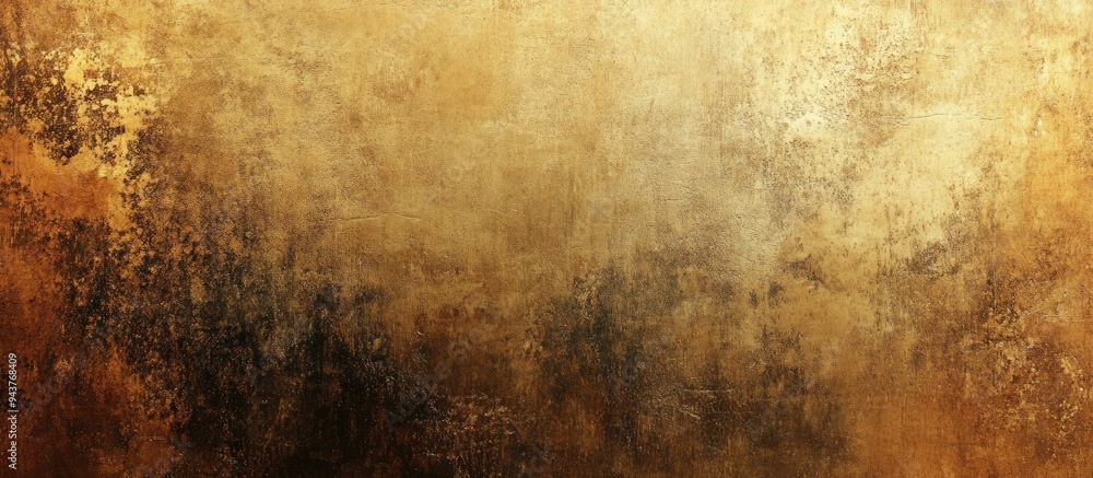 Aufkleber Golden grungy wall background or texture. with copy space image. Place for adding text or design