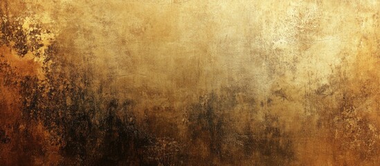Golden grungy wall background or texture. with copy space image. Place for adding text or design