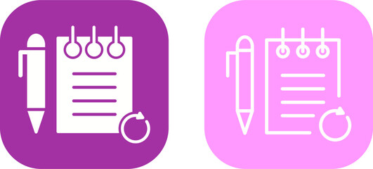 Rechecked Notes Vector Icon