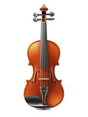 Fototapeta premium A Close-Up of a Brown Violin with Silver Tuning Pegs