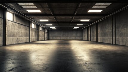 Evoking an Ambiance of Empty Warehouse with Dramatic Lighting
