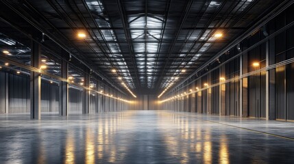 Evoking an Ambiance of Empty Warehouse with Dramatic Lighting