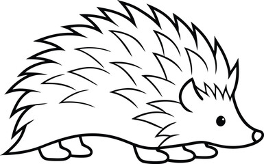 Fun echidna line art illustration perfect for kids coloring book adventures and creativity
