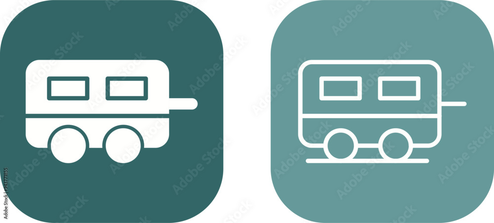 Canvas Prints caravan vector icon