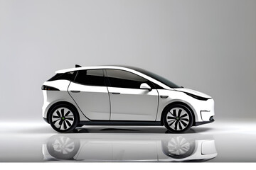 Fototapeta premium Electric Dreams: A Glimpse into the Future of Transportation, Zero Emissions, Infinite Possibilities: The Electric Car Revolution, Sustainable Speed: The Future of Eco-Friendly Driving Stock Photo.