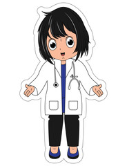 Fototapeta premium Little Doctor Cartoon