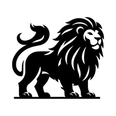 male lion clip art flat style.