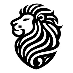 Fototapeta premium male lion clip art flat style.