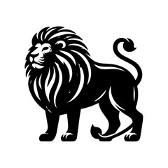male lion clip art flat style.