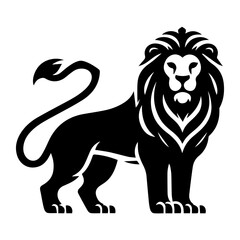 male lion clip art flat style.
