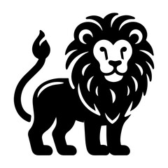 male lion clip art flat style.