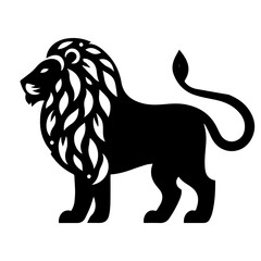 male lion clip art flat style.