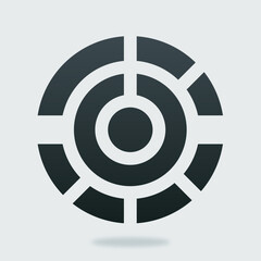 Elegant Minimalist Logo with Geometric Circular Shapes - Vector Design