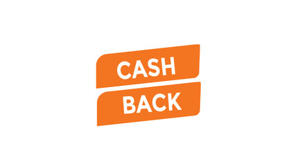 Cash back button web banner templates. Vector Illustration 
