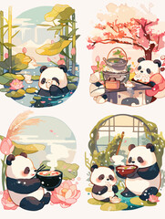 "Cute Panda-Themed Culinary Series: A Gastronomic Adventure with the National Treasure"