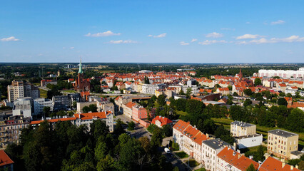 Fototapeta premium view panorama city architecture ancient Europe Legnica Poland