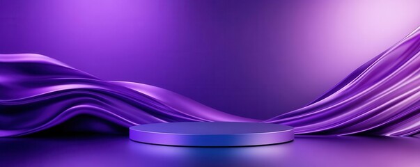 Abstract purple background with a platform in the center.