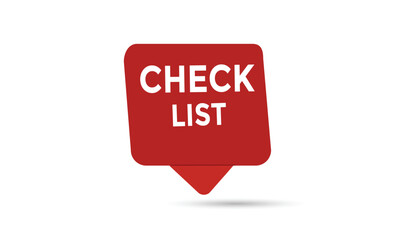 Check list button web banner templates. Vector Illustration 