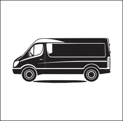mini Bus silhouette vector Design 