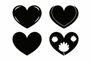 3D Heart shape as affection, love, fondness icon and logo