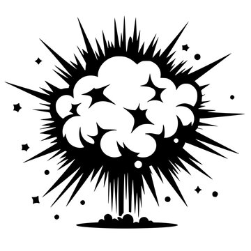 recommend clip art: Pop explosion silhouette