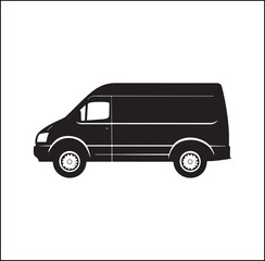 mini Bus silhouette vector Design 
