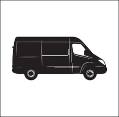 mini Bus silhouette vector Design 