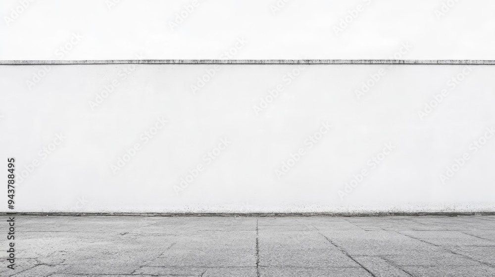 Poster a plain white wall with a smooth finish, offering a simple and uncluttered backdrop for various desi