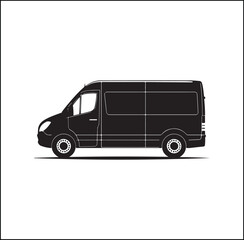 mini Bus silhouette vector Design 