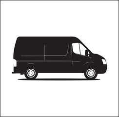 mini Bus silhouette vector Design 