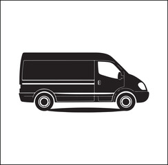 mini Bus silhouette vector Design 