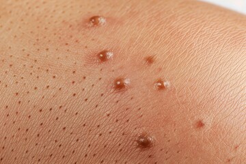 Fototapeta premium Mpox or monkey pox on human skin