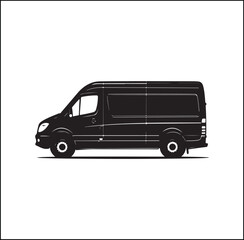 mini Bus silhouette vector Design 