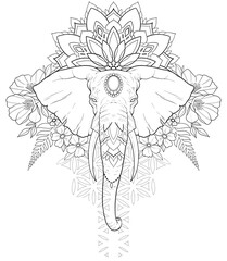 Elephant with Mandala 