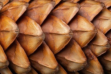 Fototapeta premium Close-up of the Texture of a Brown Pine Cone