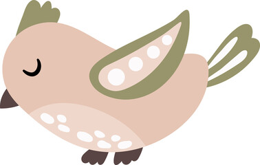 Cute hand drawn fairy bird