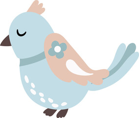 Cute hand drawn fairy bird