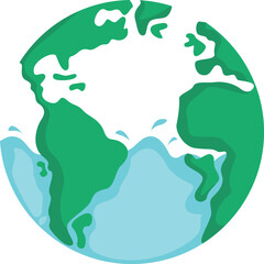 Earth Disaster or Global Warming Effect Illustration Isolated on White Background