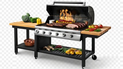 barbecue grill isolated on transparency background PNG