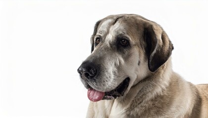 Anatolian Shepherd dog on a white background