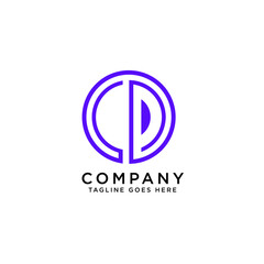 Fototapeta premium VECTOR LOGO INITIALS O AND P MONOGRAMS