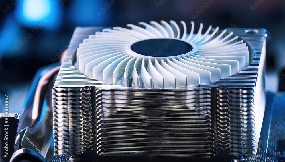 Poster high-performance cpu cooler with efficient fan design