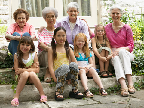 Portrait of Grandmothers and Granddaughters