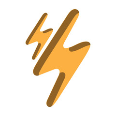 Neon lightning flash icon. Lightning Bolt Icons. Neon thunder bolt sign, electrical discharge