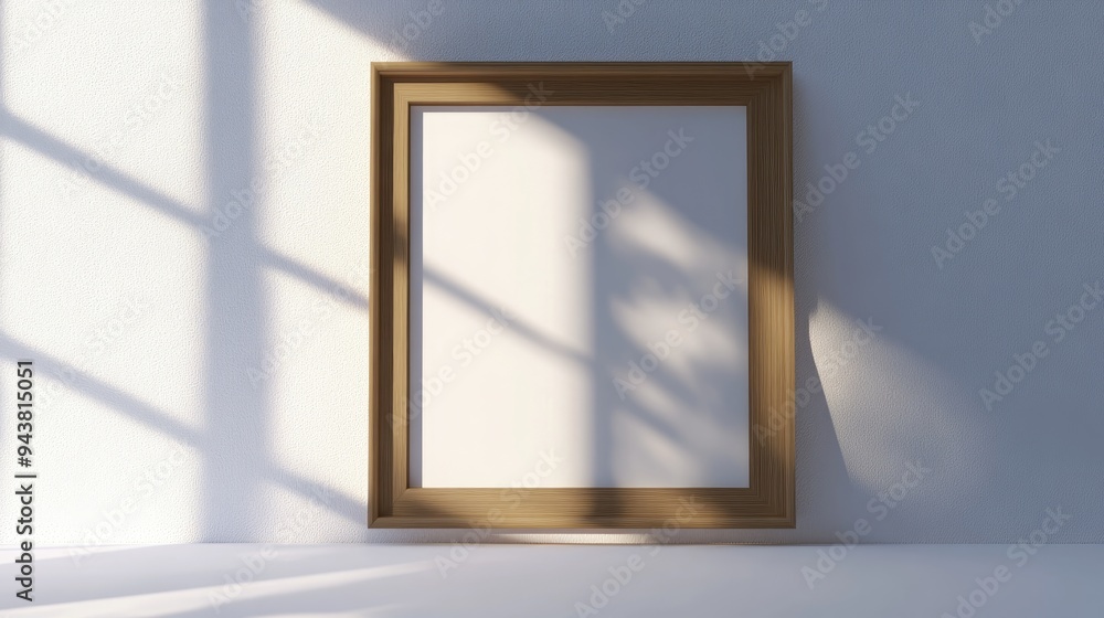 Aufkleber 3d rendering of a picture frame on a white background