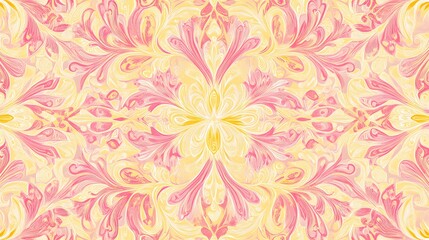 Fruits, Florals, Shapes, Pink and Yellow, Abstract Image, Texture, Pattern Background, Wallpaper, Smartphone Cover and Screen, Cell Phone, Computer, Laptop, 9:16 and 16:9 Format