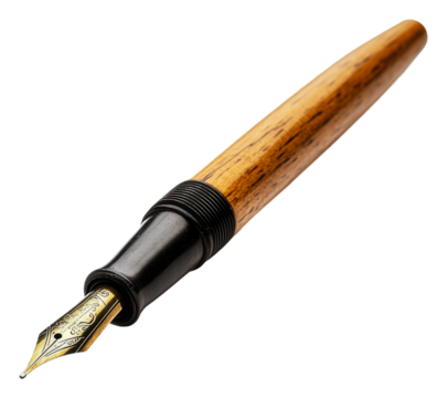PNG Elegant fountain pen resting on a clean surface
