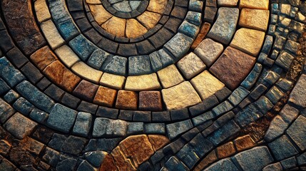 Fototapeta premium 3D rendering of a ceramic mosaic fragment for use as a background