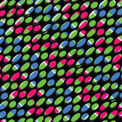 Neon spider web curves with shadow pop art style